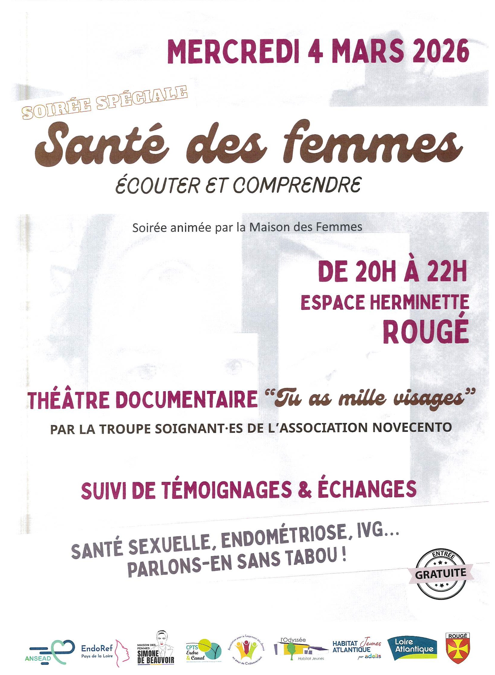 4 mars 2026 - Soirée Spéciale - Santé des Femmes - Écouter et Comprendre