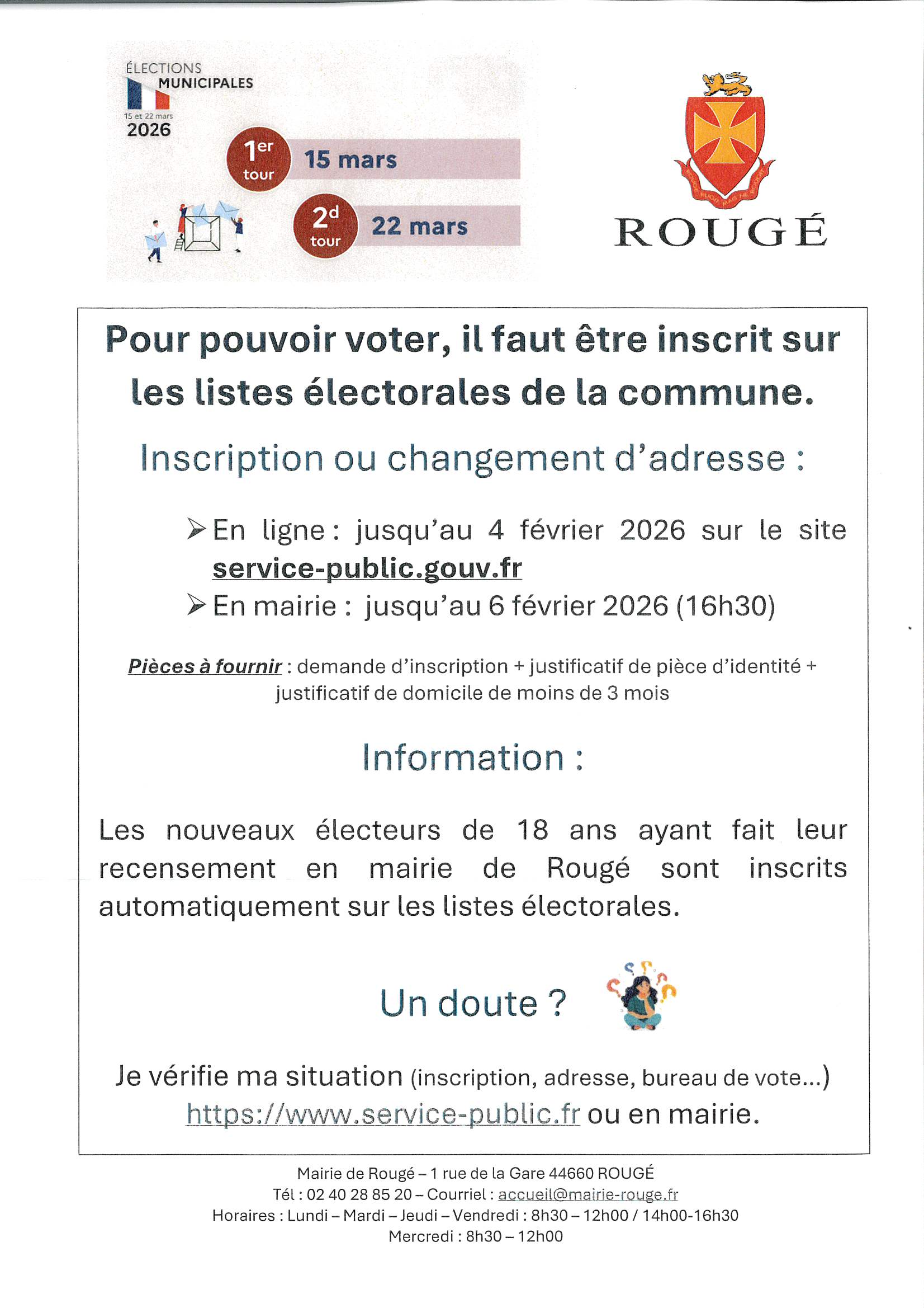 Élections Municipale 2026 - 15/03/26  au 22/03/26