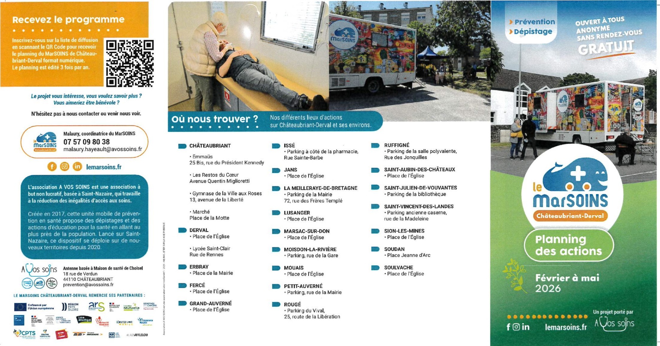 Le Marsoins - planning des actions - Février à Mai